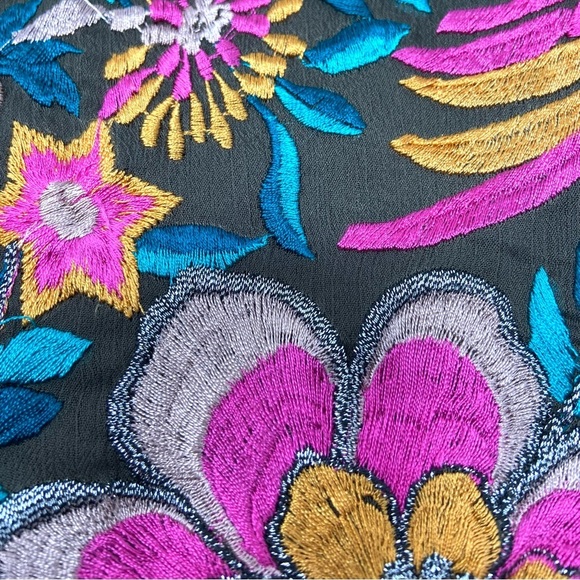 Orange and Pink A-line Mini Skirt Resort Wear - Picture 9 of 10